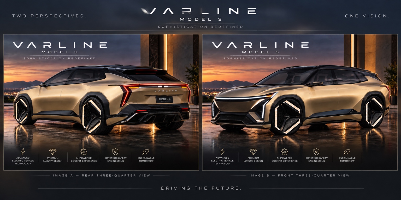 VARLINE Model S front and rear three-quarter exterior views